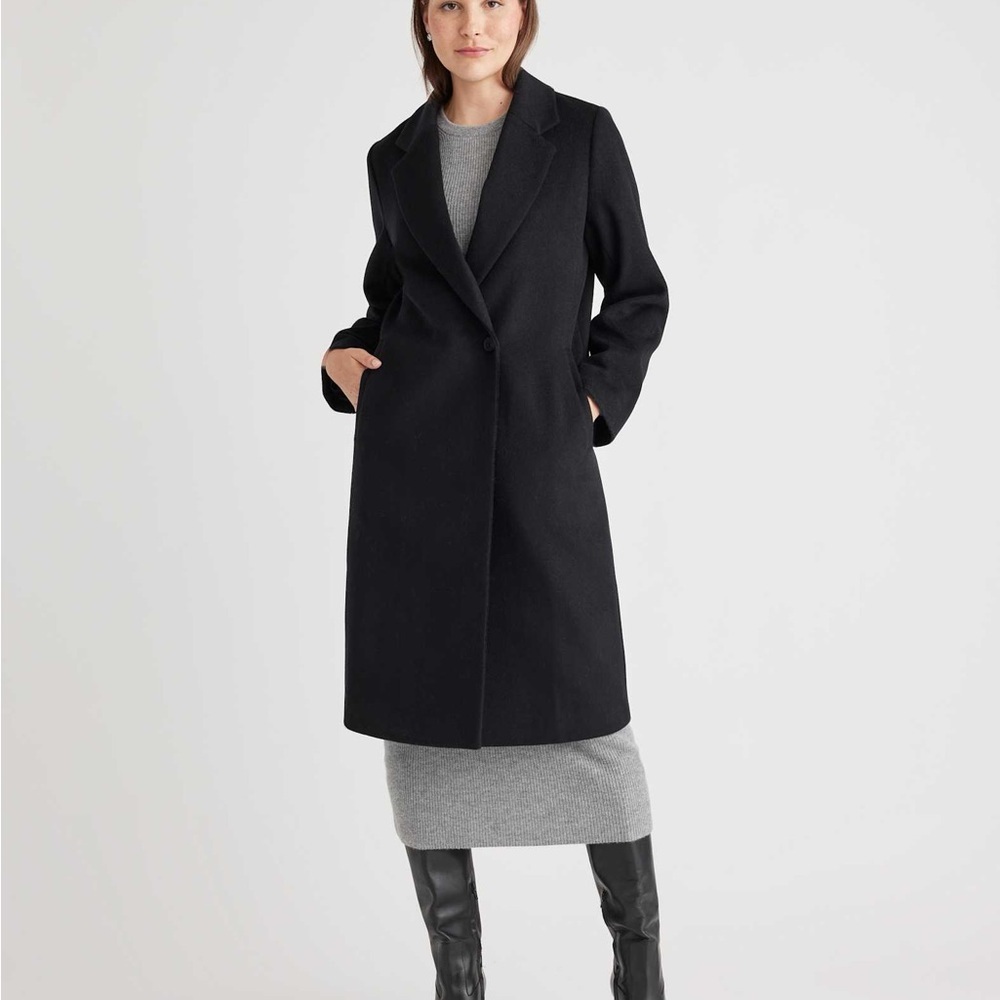 Quince Italian Wool Classic Single-Breasted Coat